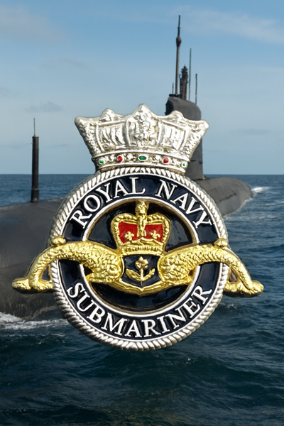 Spilla HMS Seahawk Royal Navy - Distintivo Oro Con Resina - Nuovo In Confezione