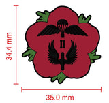 Royal Air Force Regiment RAFR 2 Sqn Remembrance Flower Lapel Pin