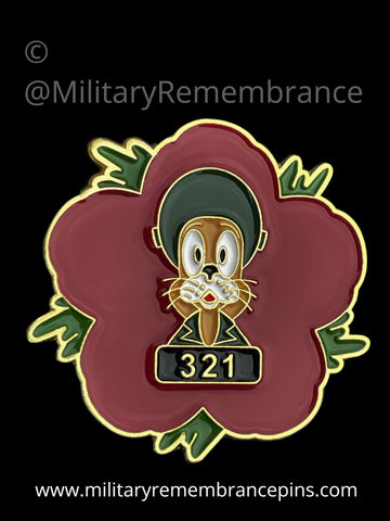 321 EOD Squadron RLC Remembrance Flower Lapel Pin