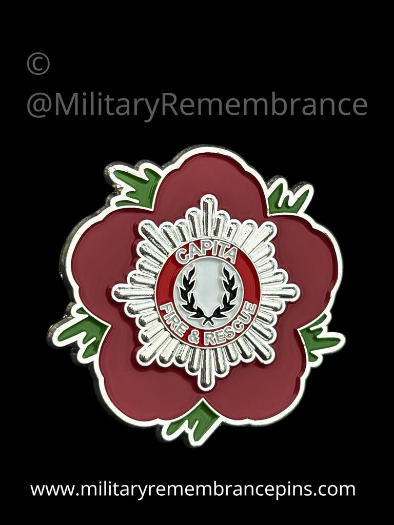 Capita Fire & Rescue Remembrance Flower Lapel Pin – Military ...
