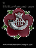 Durham Light Infantry DLI Remembrance Flower Lapel Pin