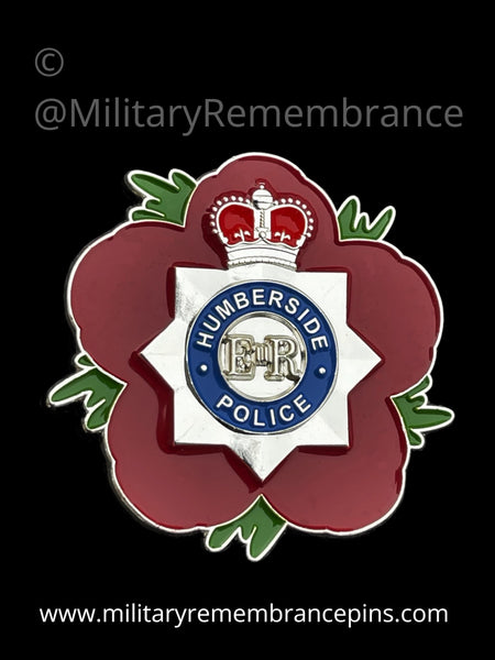 Humberside Police Remembrance Flower Lapel Pin – Military Remembrance Pins