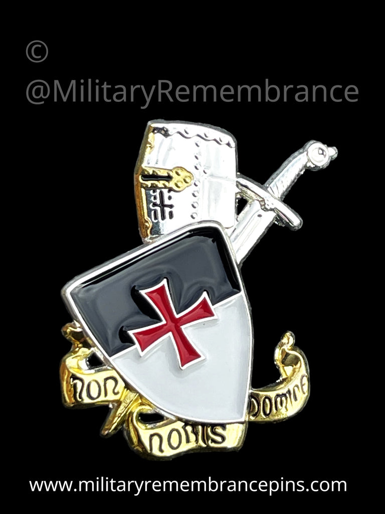 Knight Pin Knights Templar Order Knight & Shield Lapel Pin – Military Remembrance Pins