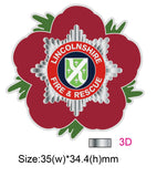 Lincolnshire Fire & Rescue Service LFR Remembrance Flower Lapel Pin