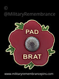 Forces Family Pad Brat Dandelion Remembrance Flower Lapel Pin