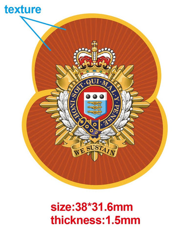 Royal Logistics Corps RLC Remembrance Flower Lapel Pin