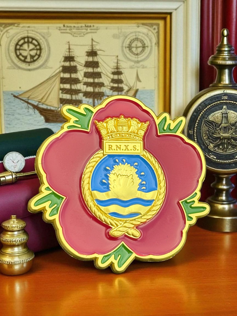 Royal Naval Auxiliary Service RNXS Crest Remembrance Flower Lapel Pin ...
