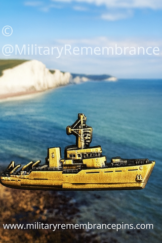 River Class Minesweeper Ship Royal Navy Lapel Pin