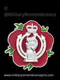 Royal Armoured Corps RAC Remembrance Flower Lapel Pin