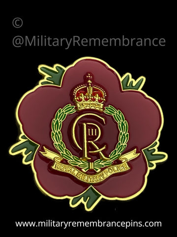 Royal Military Police RMP Remembrance Flower Lapel Pin