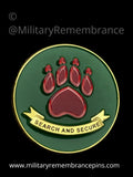 Army Dog Unit - NI Remembrance Flower Lapel Pin