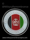 Security Contractor Afghanistan Round Lapel Pin