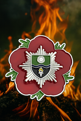 South Yorkshire Fire & Rescue Service Remembrance Flower Lapel Pin