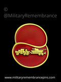 Tank Transporter Remembrance Flower Lapel Pin