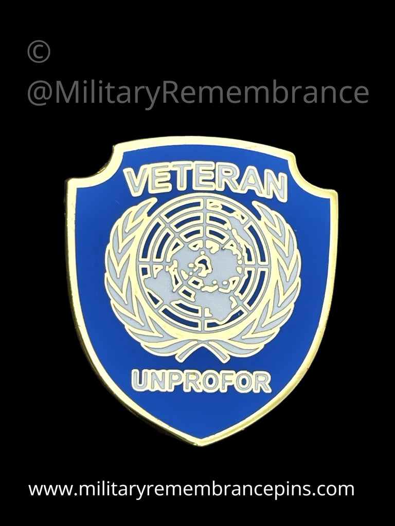 United Nations UN UNPROFOR Colours Shield Lapel Pin – Military ...