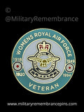 Women's Royal Air Force Veterans Round Colours Lapel Pin