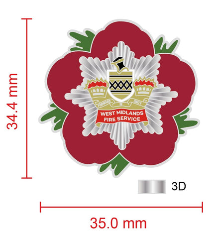 West Midlands Fire Service WMFS Remembrance Flower