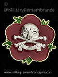 17th 21st Lancers Moto Remembrance Flower Lapel Pin