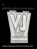 75th Anniversary Victory In Japan Day  VJ Day Lapel Pin