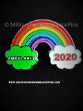 Ambulance Service Rainbow 2020 Support Lapel Pin
