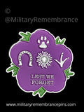 Animals Of War Lest We Forget Remembrance Flower Lapel Pin