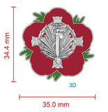 Artillery 2nd Corps (Poland) Remembrance Flower Lapel Pin
