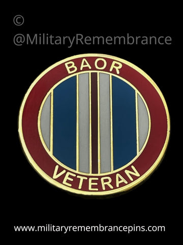 British Army Of The Rhine BAOR Veterans Lapel Pin