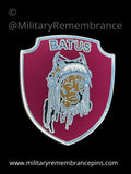 British Army Training Unit Suffield BATUS Shield Lapel Pin