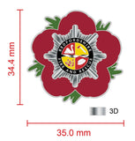 Bedfordshire Fire & Rescue Service Remembrance Flower Lapel Pin