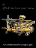 Boeing AH-64 Apache Attack Helicopter Lapel Pin