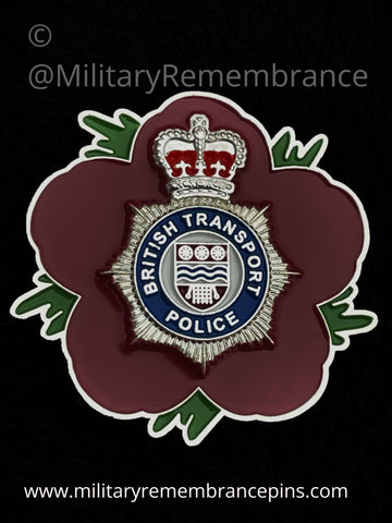 British Transport Police Remembrance Flower Lapel Pin