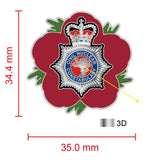 Civil Nuclear Constabulary Remembrance Flower Lapel Pin