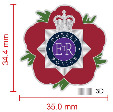 Dorset Police Remembrance Flower Lapel Pin