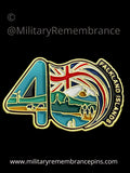Falkland Islands 40 Years On Colours Lapel Pin