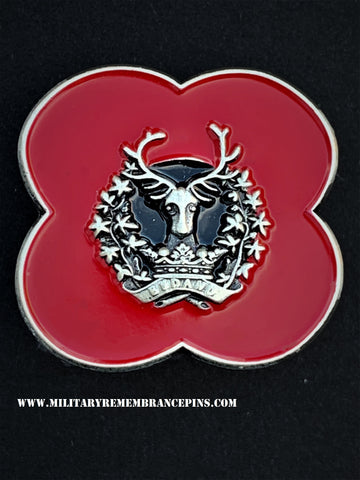 Gordon Highlanders Remembrance Flower Lapel Pin