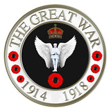 The Great War 1914-1918 Angel Soldier Round Lapel Pin