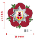 Gibraltar Fire & Rescue Service Remembrance Flower Lapel Pin
