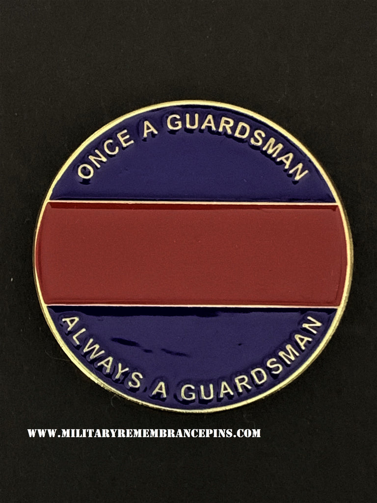 Guards Colours Once A Guardsman Always A Guardsman Lapel Pin Military