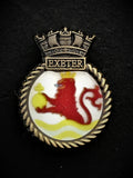 HMS Exeter Royal Navy Ships Crest Lapel Pin