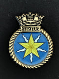 HMS Sirius Royal Navy Ship Crest Lapel Pin