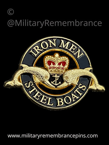 Submariners Royal Navy Steel Men Round Lapel Pin