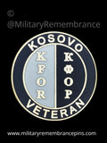 Kosovo Veterans KFOR Colours Lapel Pin
