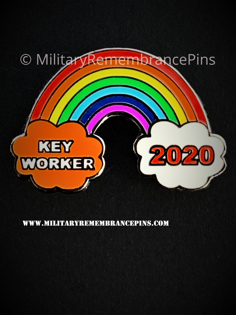 Key Workers Rainbow 2020 Support Lapel Pin – Military Remembrance Pins