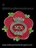 Merchant Navy Remembrance Flower Lapel Pin