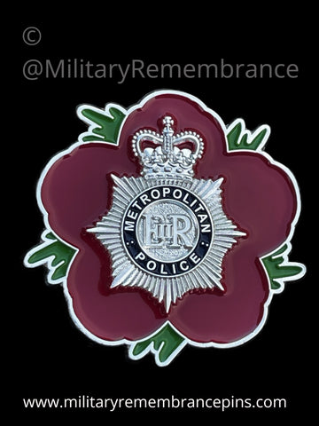 Metropolitan Police Remembrance Flower Lapel Pin