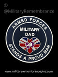 Military Dad Armed Forces Support Lapel Pin