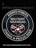 Military Grandad Support Armed Forces Lapel Pin