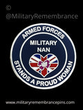 Military Nan Support Armed Forces Lapel Pin
