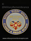 Military Wife's Royal Navy Support Lapel Pin