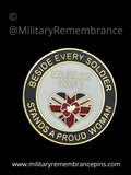 Military Wife's Soldier Support Lapel Pin Badge
